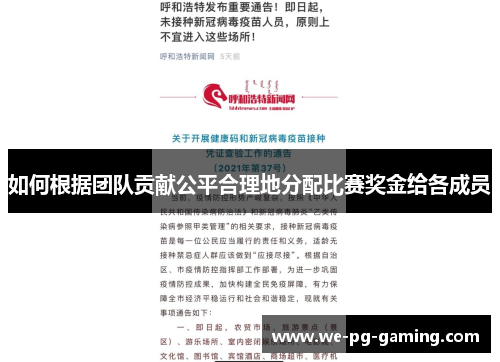 如何根据团队贡献公平合理地分配比赛奖金给各成员 如何根据团队贡献公平合理地分配比赛奖金给各成员