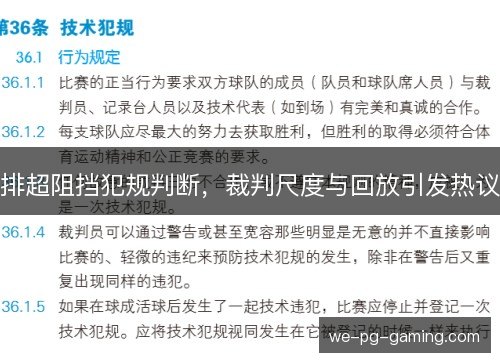 排超阻挡犯规判断，裁判尺度与回放引发热议