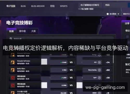 电竞转播权定价逻辑解析,内容稀缺与平台竞争驱动 电竞转播权定价逻辑解析,内容稀缺与平台竞争驱动